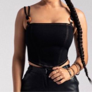Meshki Denim Corset Top (Size medium)